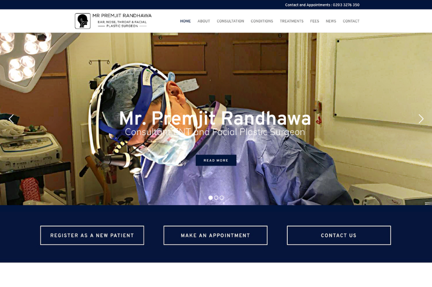 Consultant ENT Surgeon Website Launched