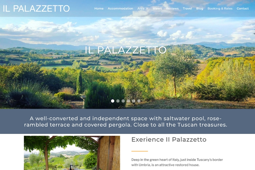 New accommodation website for IL Palazzetto in Tuscany