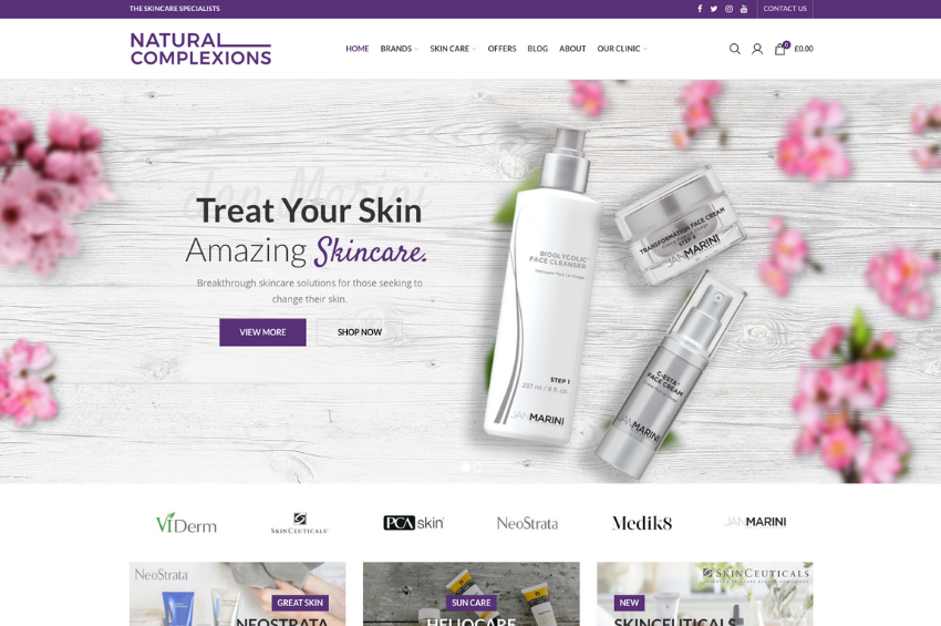 New Skincare Products Website Launches