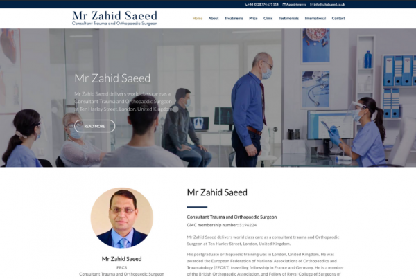 Mr Zahid Saeed - Consultant Trauma and Orthopaedic Surgeon