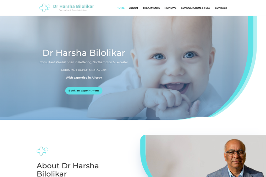 Consultant Paediatrician Website Design