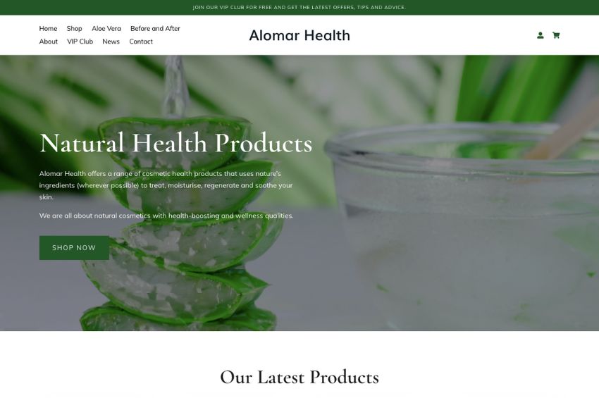 Healthcare Products Website Design