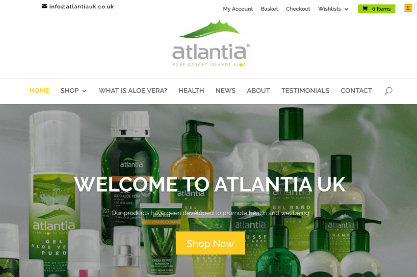 Atlantia launch new aloe vera website