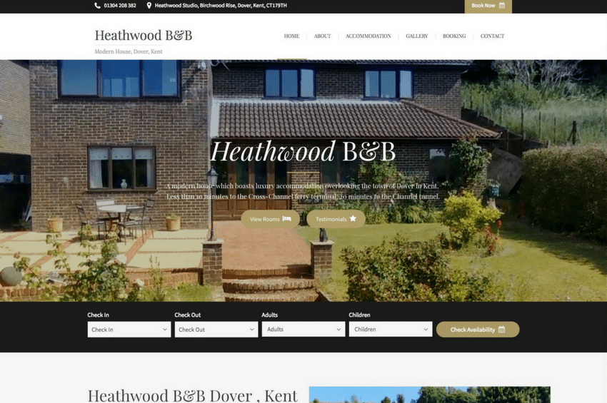 New website for Heathwood Guest House