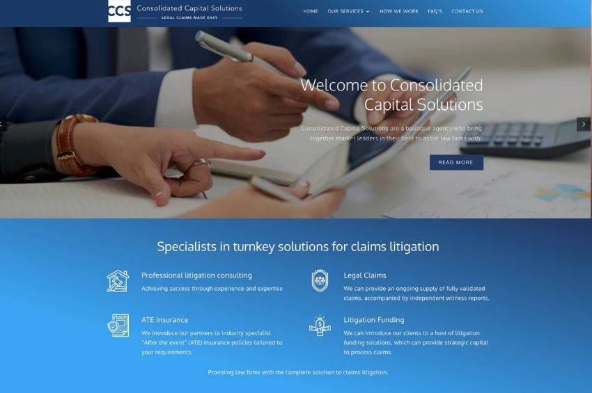 New website design and branding for Consolidated Capital Solutions