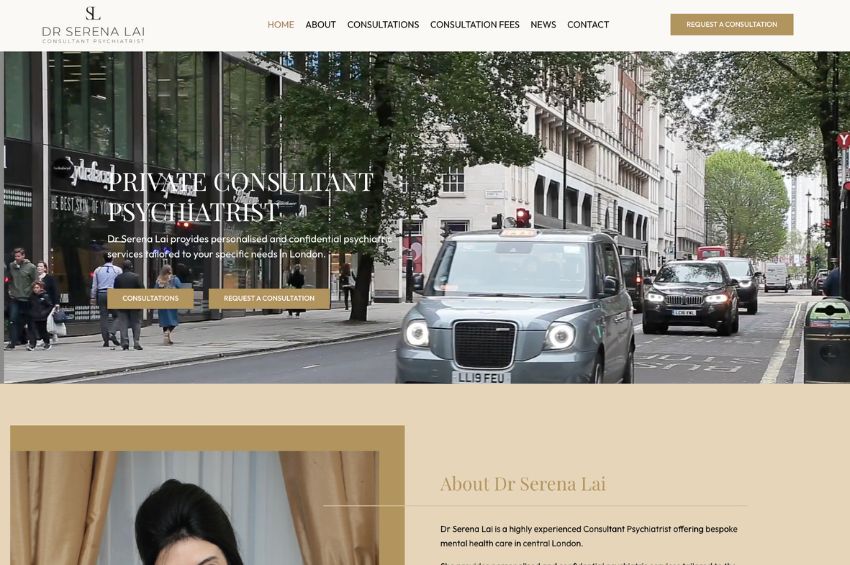 Consultant Psychiatrist Website Design
