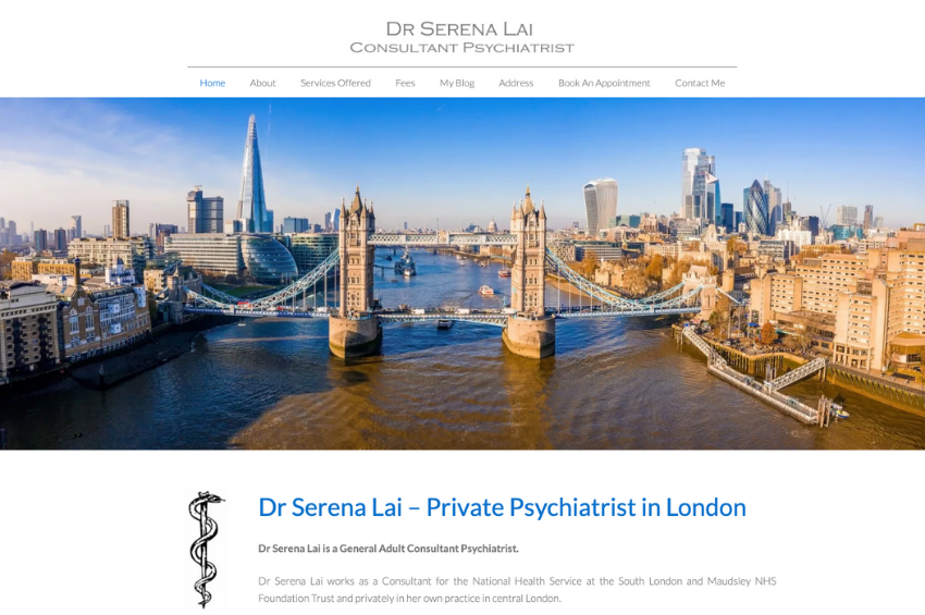 Website re-design for Consultant Psychiatrist