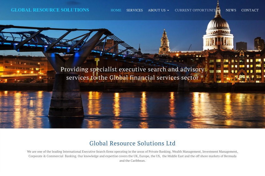 Website launch for Executive Search company