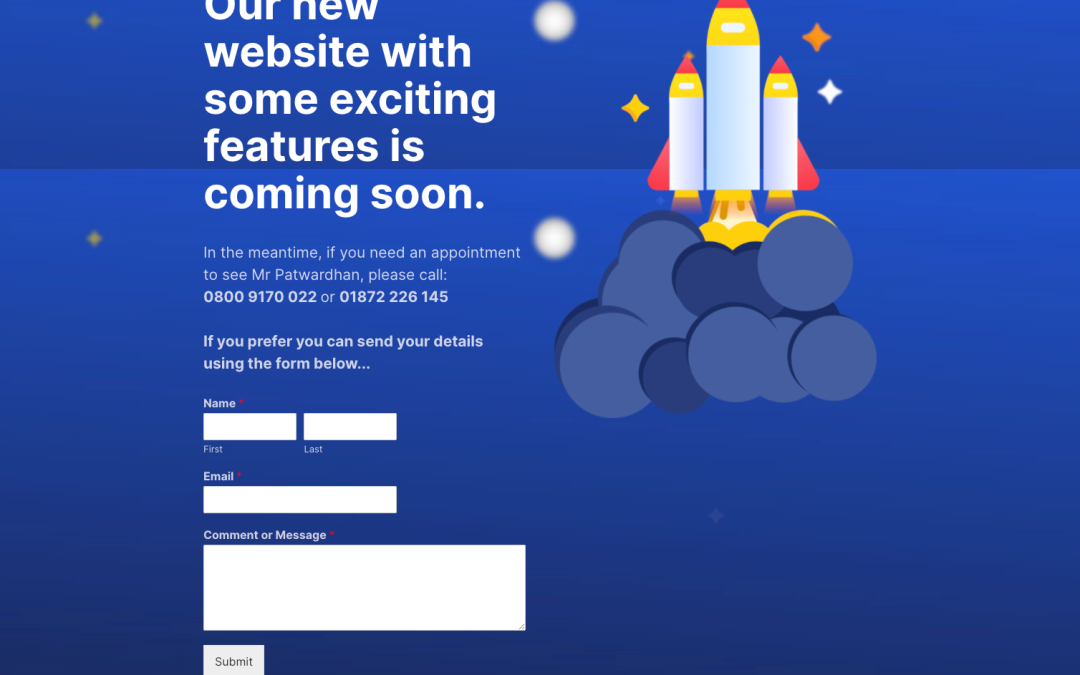 Holding page created for Eye Surgeon