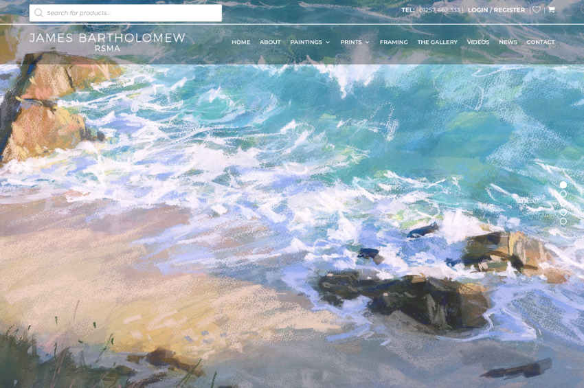 Web Design For Painter James Bartholomew