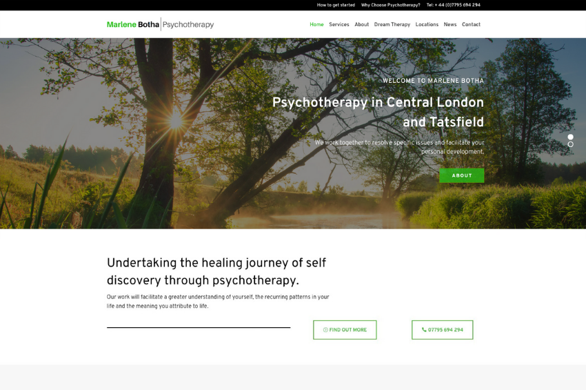 New Website, Branding and Digital Marketing for Marlene Botha Psychotherapy