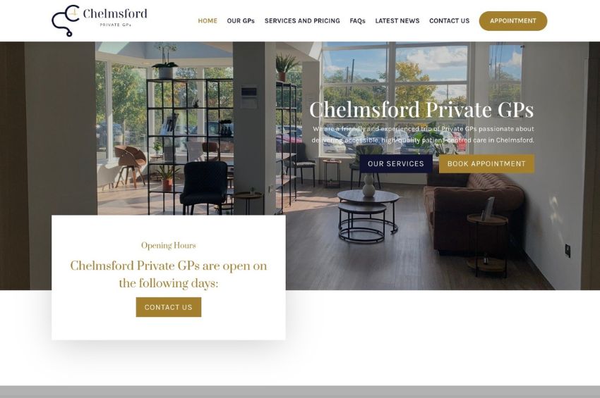 Medical Website Design For Chelmsford Private GPs