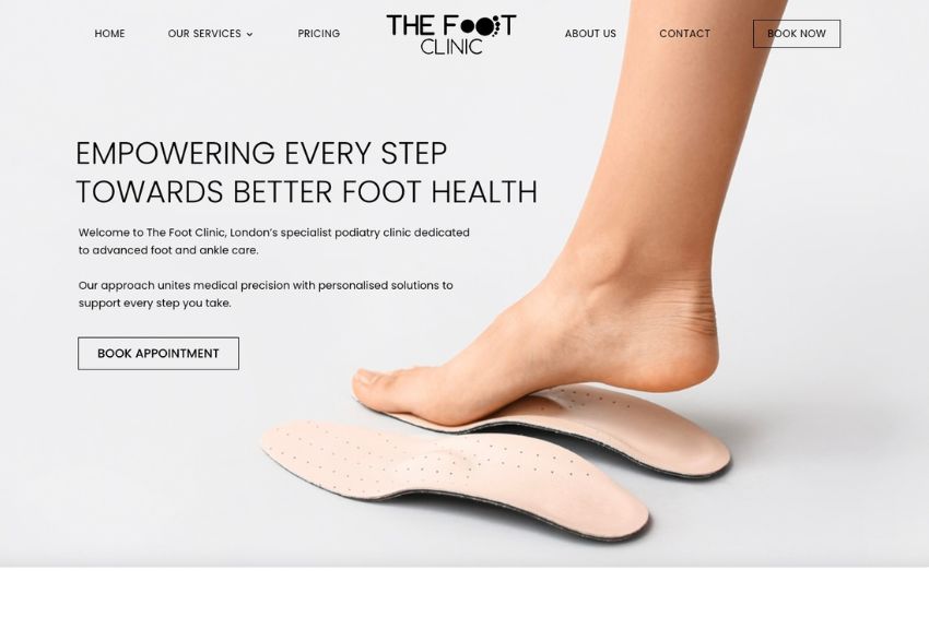 Foot Clinic Website Design London