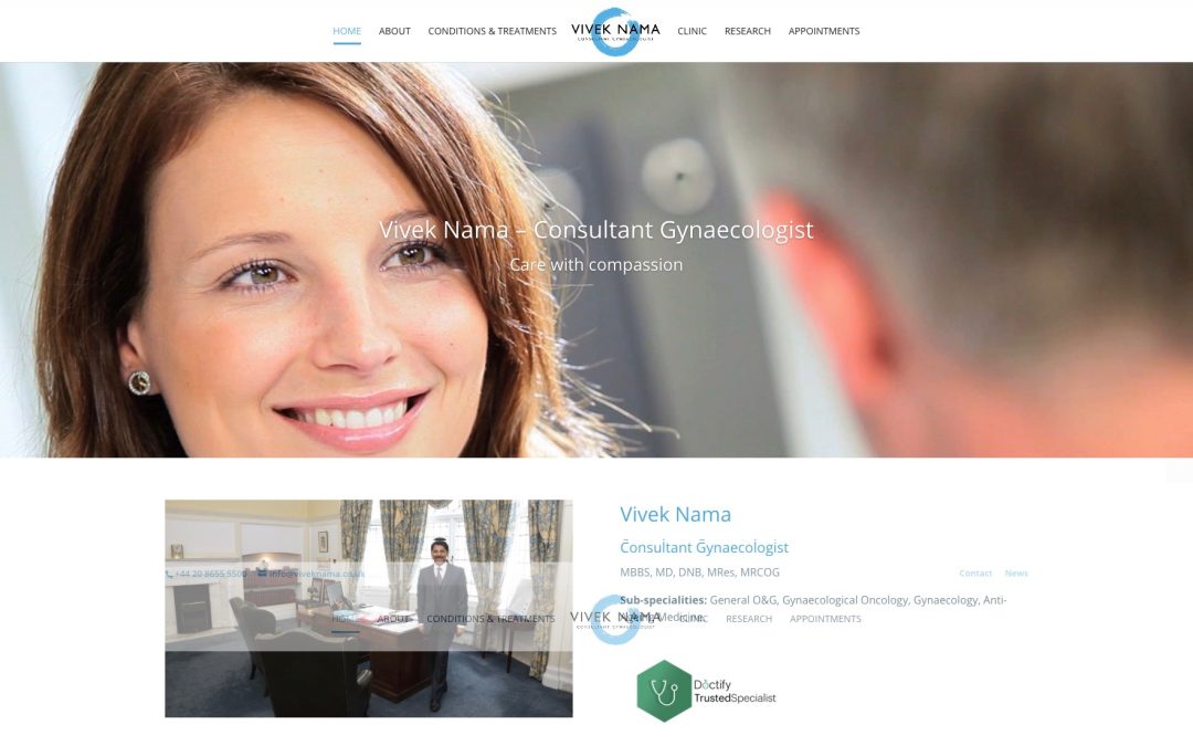 Website for Consultant Gynaecologist – Vivek Nama