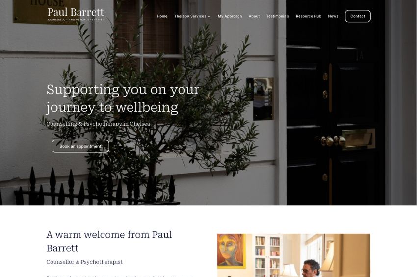 Website design for therapist in Chelsea, SW3