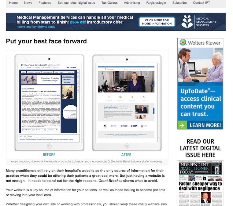 Independent Practitioner Today article by Grant Brookes