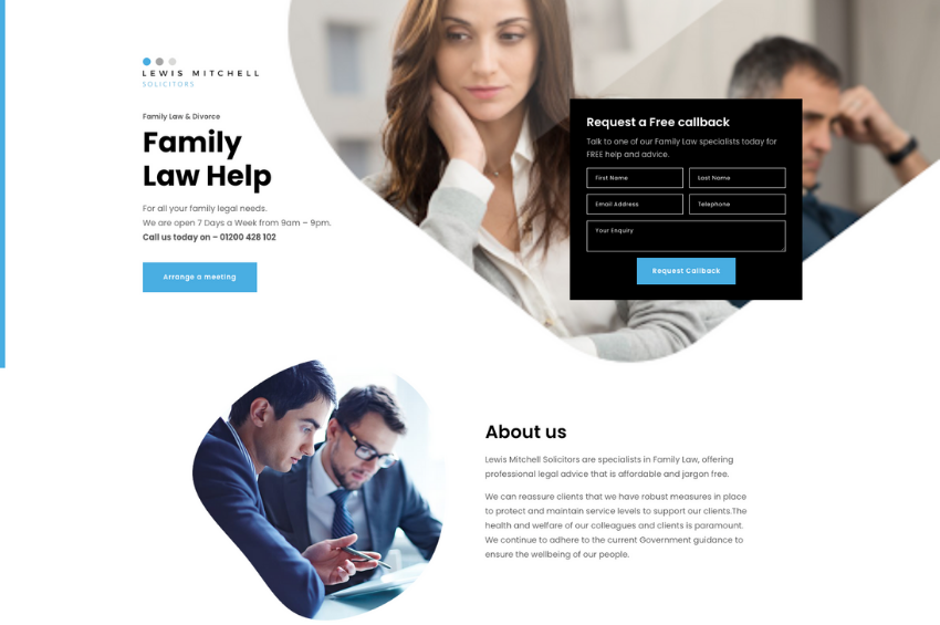 Landing page design services from The Web Surgery